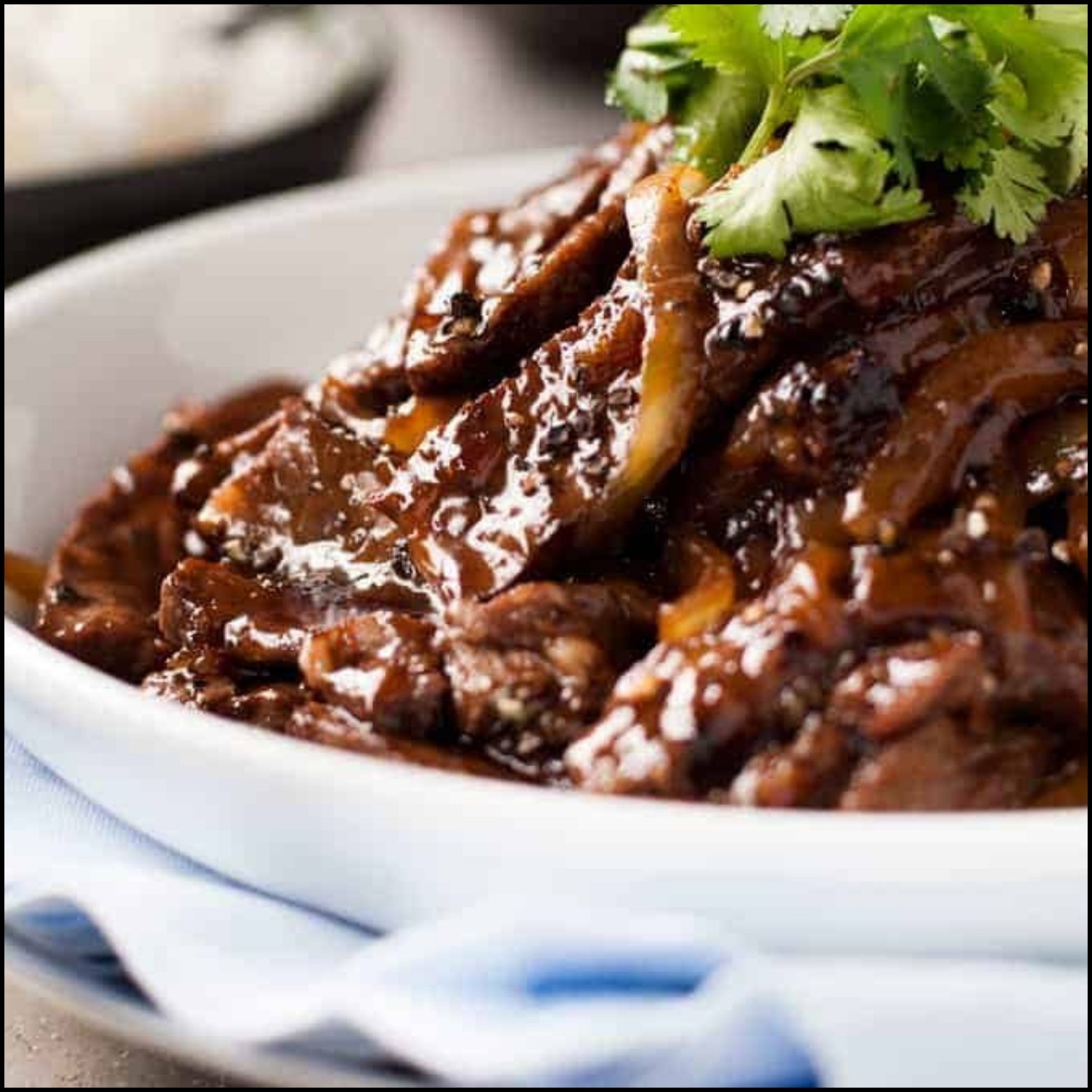 WOK FRIED BEEF WITH HONEY SAUCE